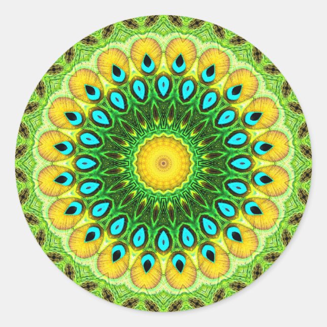 Adesivo Redondo Repsiccle Peacolia Sticker (Frente)