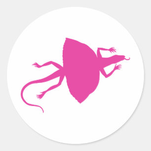 Adesivo Redondo réptil rosa