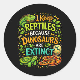 Adesivo Redondo Reptiles Rule