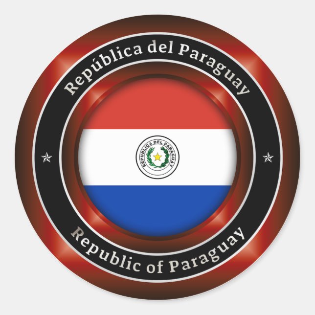 Adesivo Redondo Republic of Paraguay (Frente)