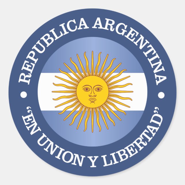 Adesivo Redondo República Argentina (Frente)