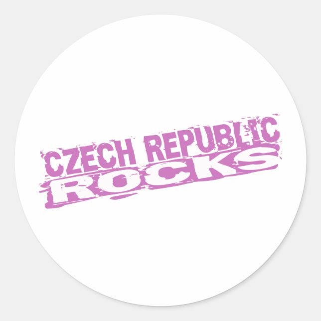 Adesivo Redondo República Checa Rocks (Frente)