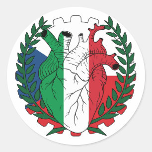 Adesivo Redondo República Checa Santo Josephs italianos Itália