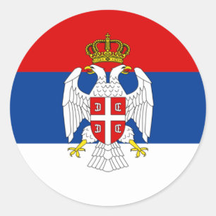 Adesivo Redondo República de Krajina sérvio, Croatia