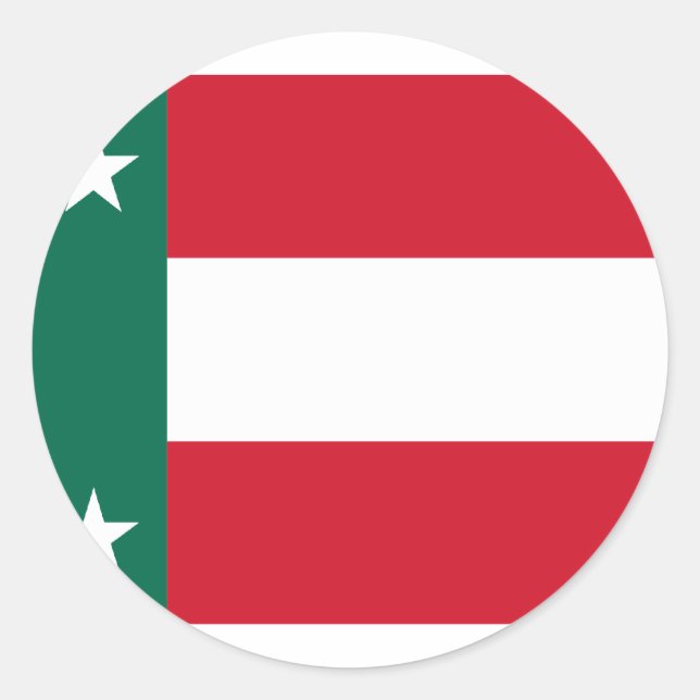 Adesivo Redondo República de Yucatan, México (Frente)