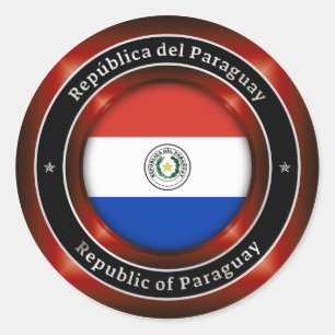 Adesivo Redondo República do Paraguai