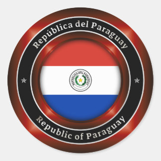 Adesivo Redondo República do Paraguai