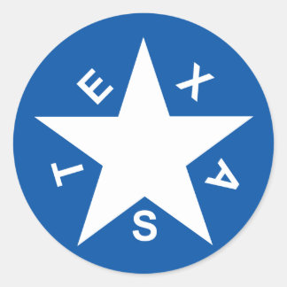 Adesivo Redondo República Do Texas Sticker