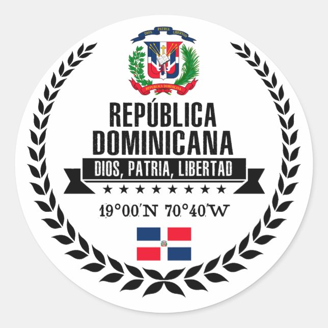 Adesivo Redondo República Dominicana (Frente)
