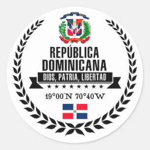 Adesivo Redondo República Dominicana