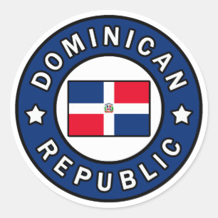 Adesivo Redondo República Dominicana