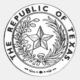 Adesivo Redondo República Seca do Texas