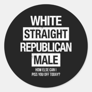 Adesivo Redondo Republicano Branco Hetero Masculino Como Mais Poss