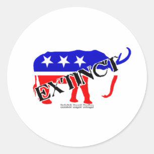 Adesivo Redondo Republicano extinto