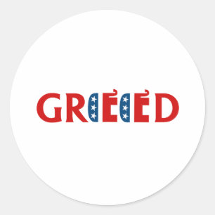 ADESIVO REDONDO REPUBLICANO GREED