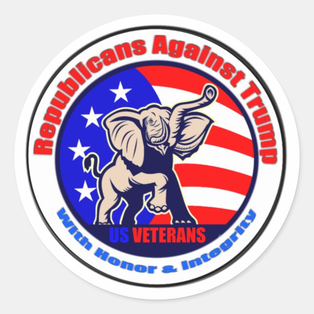 Adesivo Redondo Republicanos contra autocolantes (Frente)