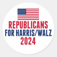 Republicanos pela Harris Walz American Flag