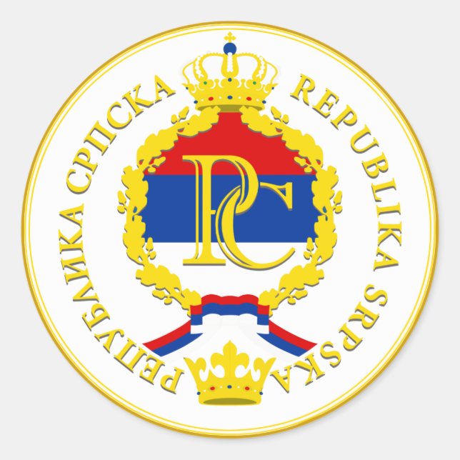 Adesivo Redondo Republika Srpska (Frente)