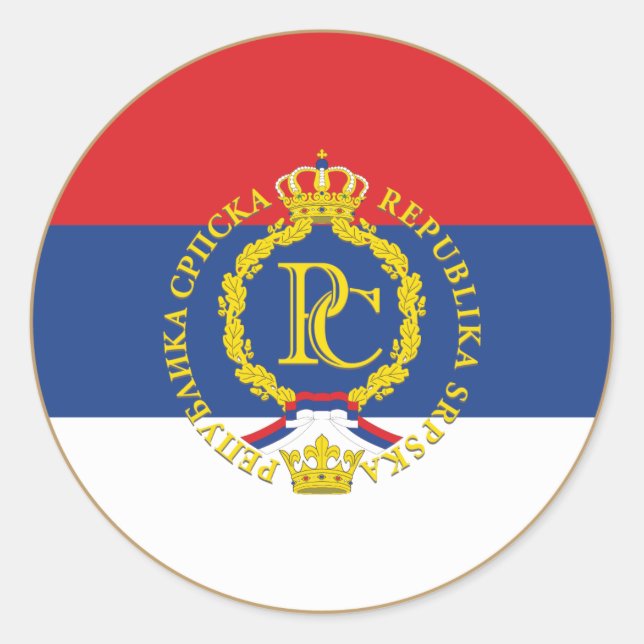 Adesivo Redondo Republika Srpska (Frente)