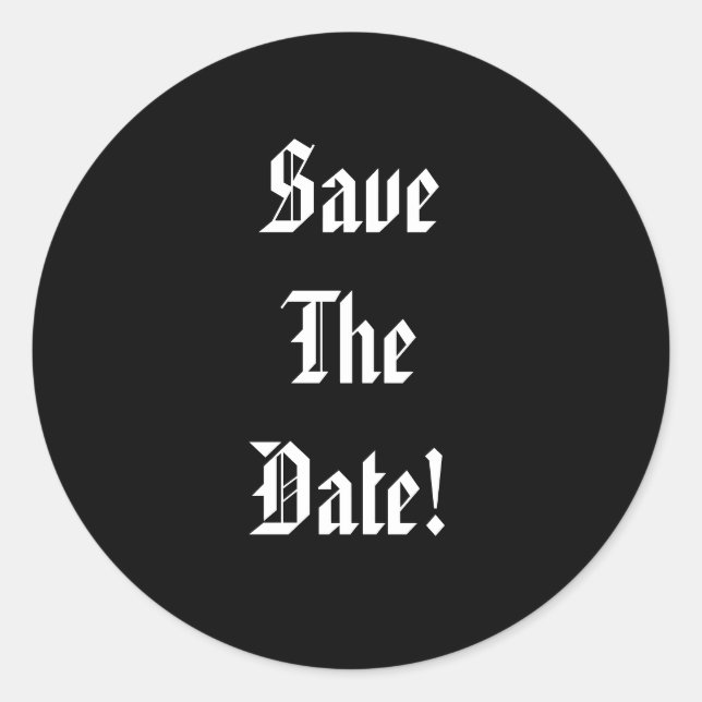 Adesivo Redondo Reserve a Data (Frente)