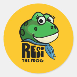 Adesivo Redondo Resi the Frog