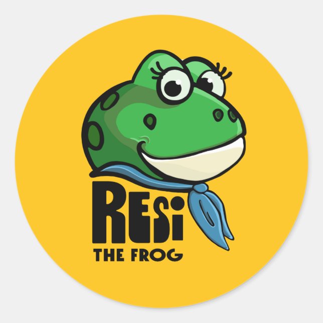 Adesivo Redondo Resi the Frog (Frente)