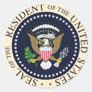 Adesivo Redondo Residente dos Estados Unidos