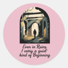 Adesivo Redondo Resilience Mental Health Awareness Sticker