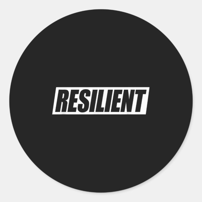 Adesivo Redondo Resilient Mental Strength Self-esteem Motivation R (Frente)
