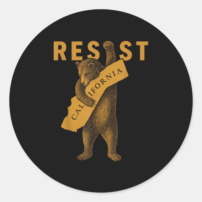 Adesivo Redondo Resist California Bear  (Frente)