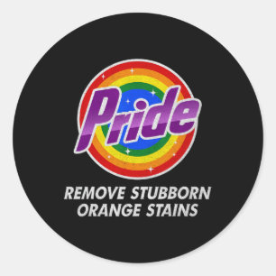 Adesivo Redondo Resista a Trump Remova Manchas Laranja Teimosas Or