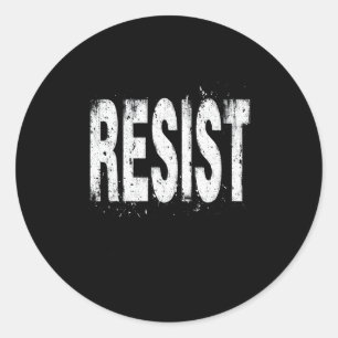 Adesivo Redondo Resista ao Protesto Político 3