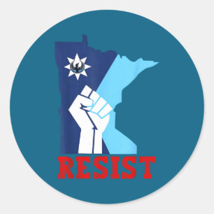 Adesivo Redondo Resista Rebelde Novo Estado Minnesota