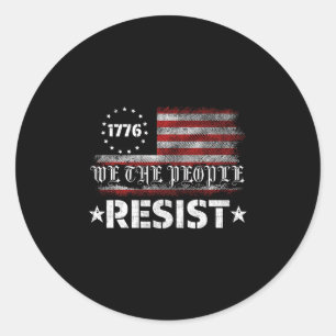 Adesivo Redondo Resista Trump Protesto Anti Político Bandeira Nós