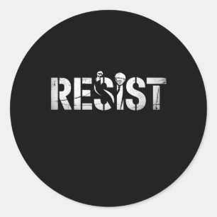 Adesivo Redondo Resiste Bernie Sanders Freedom National Service Pr