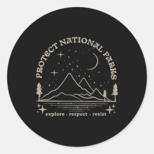 Adesivo Redondo Resiste Proteja Nossos Parques Nacionais Contra Tr