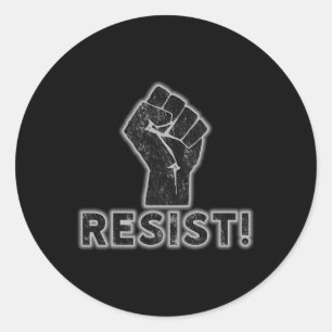 Adesivo Redondo Resistência A Ativista De Resistência Fortalece Gi