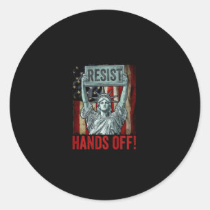Adesivo Redondo Resistência À Estátua Da Resistência Da Liberdade