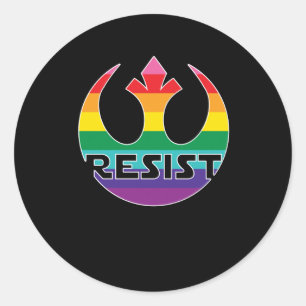 Adesivo Redondo Resistência À Opressão Lgbt - Resistência À Rebeli