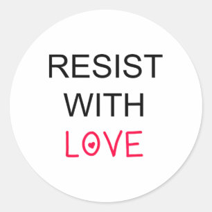 Adesivo Redondo Resistência À Resistência Do Amor Feminista Citaçã