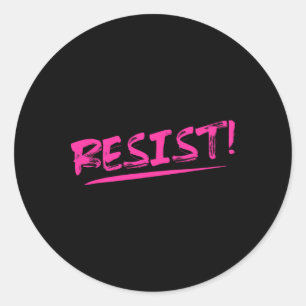 Adesivo Redondo Resistência À Resistência - Resistência Rosa