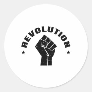 Adesivo Redondo Resistência à Revolução das Estrelas Rebelião Retr