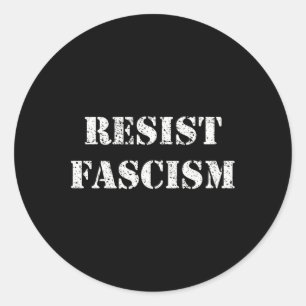 Adesivo Redondo Resistência ao fascismo