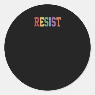 Adesivo Redondo Resistência ao Protesto Político Anti-Trump