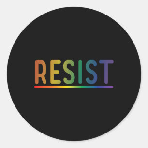 Adesivo Redondo Resistência Ao Protesto Político Do Orgulho gay Do