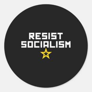 Adesivo Redondo Resistência ao Socialismo Anti-Socialismo Liberal