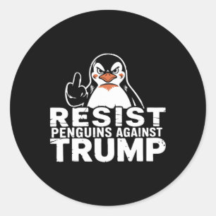 Adesivo Redondo Resistência Aos Pinguins Contra Tarifas De Tremore