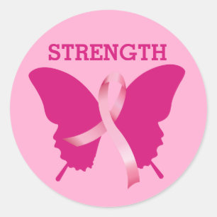 Adesivo Redondo Resistência da Fita Rosa de Fita do Cancer da Mam