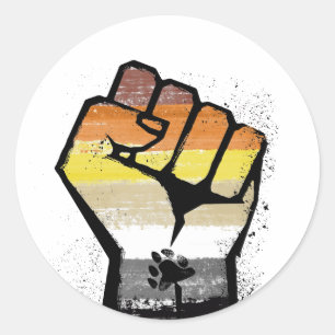 Adesivo Redondo Resistência do urso