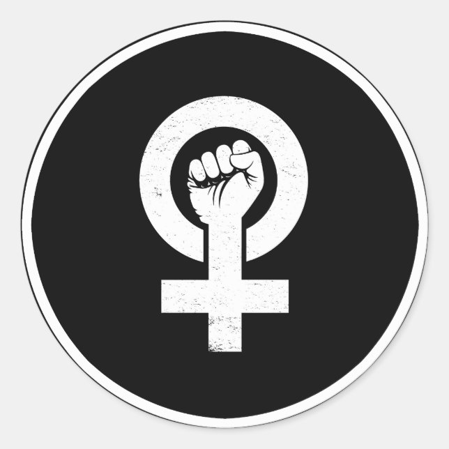 Adesivo Redondo Resistência Feminista (Frente)